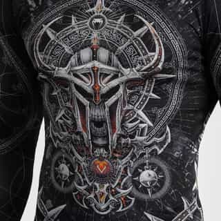 rashguard venum gladiator 5.0 men’s long sleeve rashguard – black silver 2 рашгард venum gladiator 5.0 men's long sleeve rashguard - black/silver 2