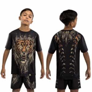 detska teniska venum tiger dry tech black neon orange детска тениска venum tiger dry tech black/neon orange