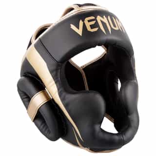 kaska za boks venum elite black gold каска за бокс venum elite black/gold