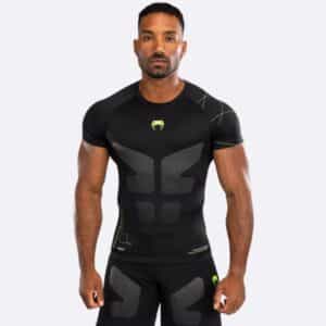 rashguard venum training camp 4.0 short sleeves – black neo green рашгард venum training camp 4.0 short sleeves - black/neo green