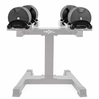 reguliruemi dymbeli amila twist-n-lift 20kg sys stoika 2 регулируеми дъмбели amila twist-n-lift 20кг със стойка 2