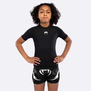 detski rashguard venum contender kids rashguards short sleeves – black детски рашгард venum contender kids rashguards short sleeves - black