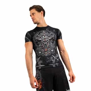 rashguard venum gladiator 5.0 men’s short sleeve rashguard – black silver 2 рашгард venum gladiator 5.0 men's short sleeve rashguard - black/silver 2