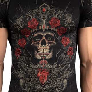 rashguard venum santa muerte 5.0 short sleeve deep black gold 1 рашгард venum santa muerte 5.0 short sleeve deep black/gold 1