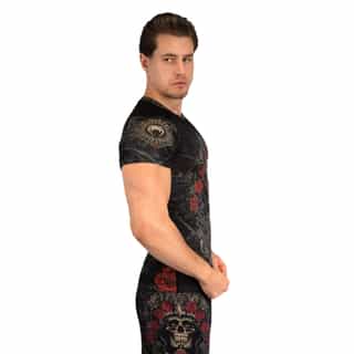 rashguard venum santa muerte 5.0 short sleeve deep black gold 3 рашгард venum santa muerte 5.0 short sleeve deep black/gold 3