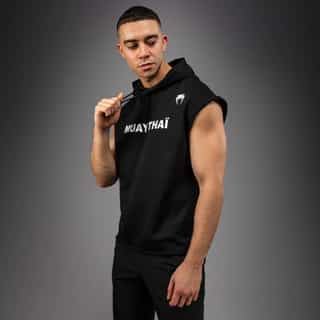 suichyr venum muay thai vt sleeveless hoodie – black white 1 суичър venum muay thai vt sleeveless hoodie – black/white 1