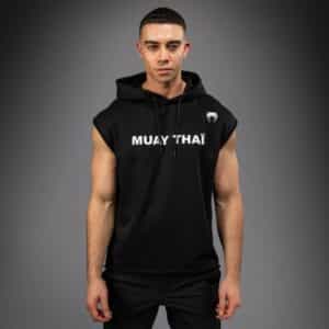 suichyr venum muay thai vt sleeveless hoodie – black white суичър venum muay thai vt sleeveless hoodie – black/white