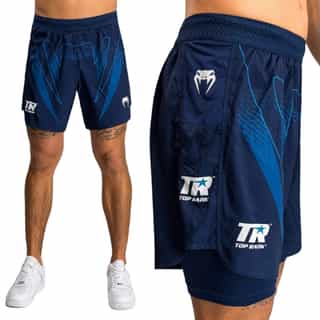 shorti venum x top rank original men’s training shorts – navy blue шорти venum x top rank original men's training shorts - navy blue