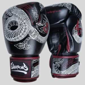 boksovi rykavici 8 weapons sak yant naga black maroon Боксови Ръкавици 8 Weapons Sak Yant Naga Black/Maroon