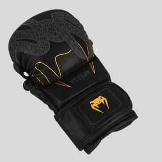 mma rykavici venum serpenti sparring gloves – black silver gold 3 мма ръкавици venum serpenti sparring gloves - black/silver/gold 3