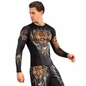 rashgard venum tiger long sleeve black neon orange рашгард venum tiger long sleeve black/neon orange