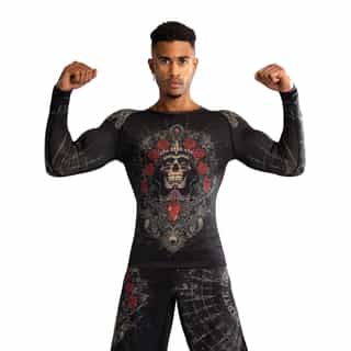 rashguad venum santa muerte 5.0 deep black gold 1 рашгард venum santa muerte 5.0 deep black/gold 1