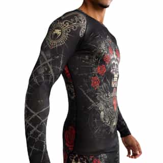 rashguad venum santa muerte 5.0 deep black gold 3 рашгард venum santa muerte 5.0 deep black/gold 3