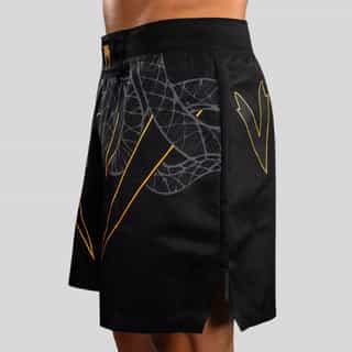 shorti venum serpenti fight shorts – black silver gold 2 шорти venum serpenti fight shorts - black silver gold 2