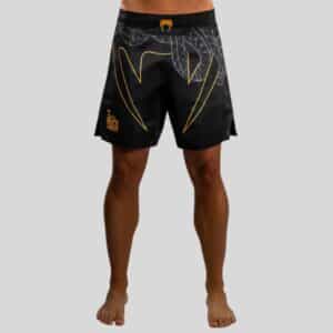 shorti venum serpenti fight shorts – black silver gold шорти venum serpenti fight shorts - black silver gold
