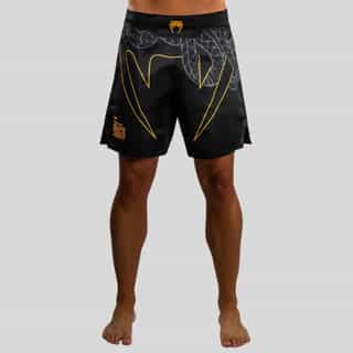 shorti venum serpenti fight shorts – black silver gold шорти venum serpenti fight shorts - black silver gold