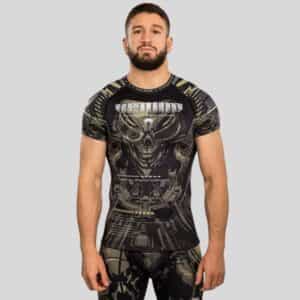 rashguard venum invader short sleeve black sand рашгард venum invader short sleeve blacksand