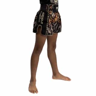 detski muay thai venum tiger kids black neon orange 3 детски муай тай шорти venum tiger kids black/neon orange 3
