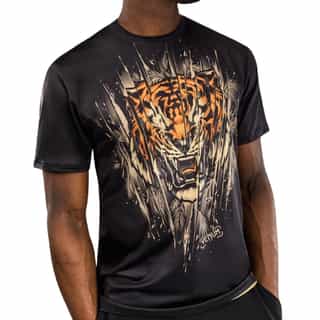teniska venum tiger dry tech black neon orange 1 тениска venum tiger dry tech black/neon orange 1