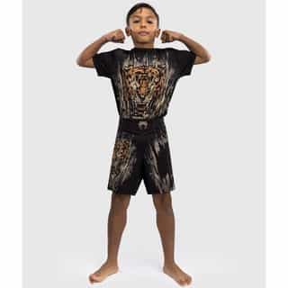detski shorti venum tiger kids fight shorts black neon orange 3 детски шорти venum tiger kids fight shorts black/neon orange 3