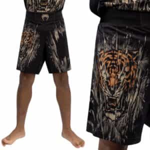 detski shorti venum tiger kids fight shorts black neon orange детски шорти venum tiger kids fight shorts black/neon orange