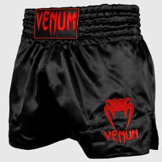 muai thai shorti classic venum – black red муай тай шорти classic venum - black/red