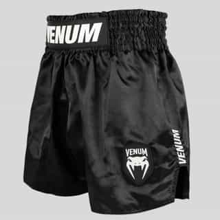 muay thai venum classic evo muay thai shorts – black white 1 муай тай шорти venum classic evo muay thai shorts - black/white 1