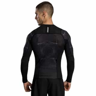 rashgard venum g-fit air men’s long sleeve rashguard – deep black desert sand 1 рашгард venum g-fit air men's long sleeve rashguard - deep black/desert sand 1