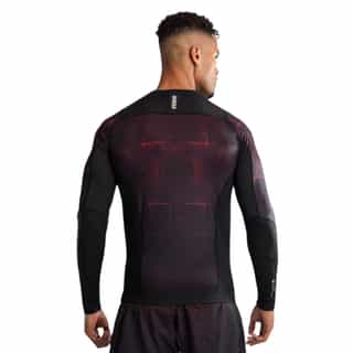 rashgard venum g-gfit air men’s long sleeve rashguard – deep black fire red 3 рашгард venum g-gfit air men's long sleeve rashguard - deep black/fire red 3