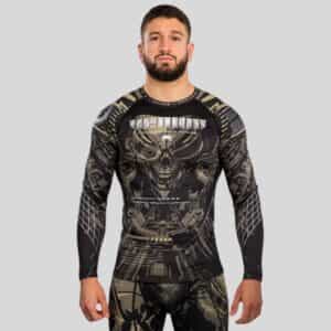 rashguard venum invader long sleeve black sand рашгард venum invader long sleeve black/sand