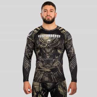 rashguard venum invader long sleeve black sand рашгард venum invader long sleeve black/sand