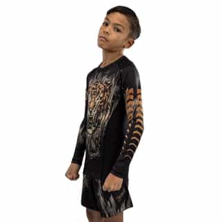 detski rashgard venum tiger kids long sleeve rashguard – black neon orange 2 детски рашгард venum tiger kids long sleeve rashguard - black/neon orange 2