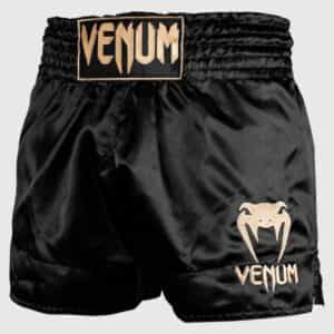 muai thai shorti venum muay thai shorts classic – black gold муай тай шорти venum muay thai shorts classic - black/gold