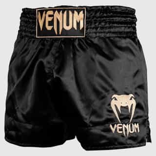 muai thai shorti venum muay thai shorts classic – black gold муай тай шорти venum muay thai shorts classic - black/gold