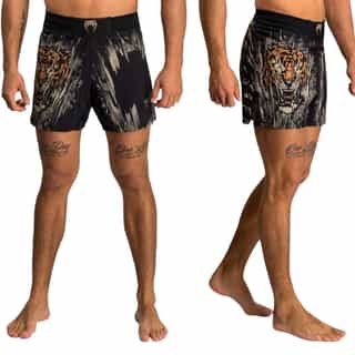 shorti venum tiger fight shorts black neon orange шорти venum tiger fight shorts black/neon orange