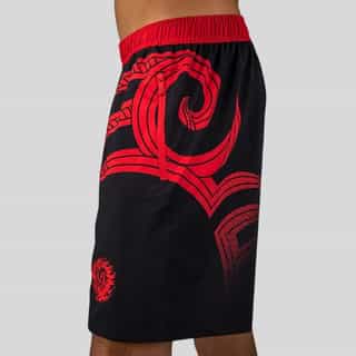 shorti venum x mike tyson tiger training shorts – deep black intense red 3 шорти venum x mike tyson tiger training shorts - deep black/intense red 3