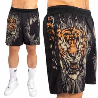 shorti venum tiger training shorts black neon orange шорти venum tiger training shorts black/neon orange