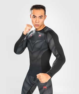 rashguard venum phantom long sleeves – black red 3 рашгард venum phantom long sleeves - black/red 3