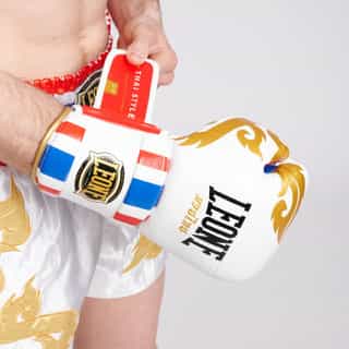boksovi rykavici leone thai style white 2 Leone Boxing Gloves Thai Style 2