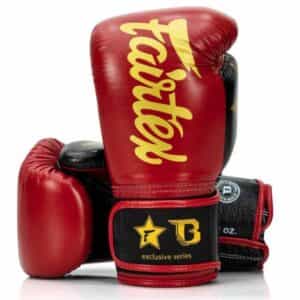 boksovi rykavici fairtex black red gold боксови ръкавици fairtex red/black/gold