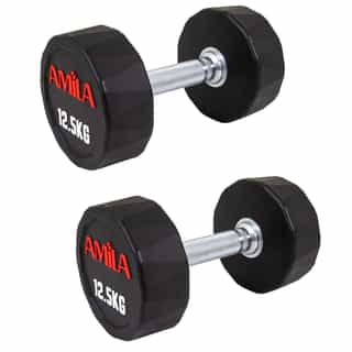 dymbeli amila polygonal pu 12.5kg дъмбели amila polygonal pu 12.5кг