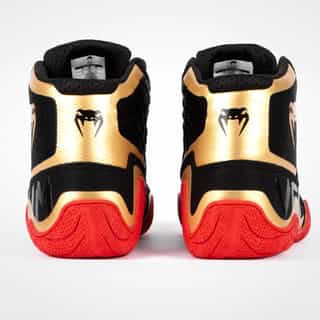obuvki za borba venum elite wrestling shoes black gold red 3 обувки за борба venum elite wrestling shoes black/gold/red 3