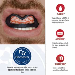 protektor za zybi safejawz nitro black red 3 протектор за зъби safejawz nitro black/red 3