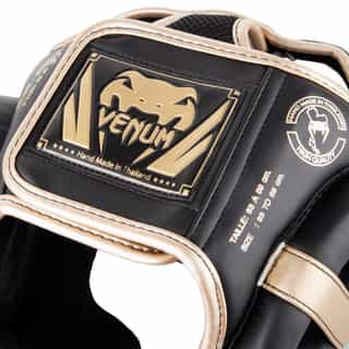 kaska za boks venum elite black gold 3 каска за бокс venum elite black/gold 3