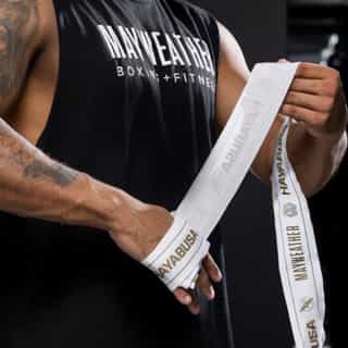 bintove za boks mayweather white gold 2 бинтове за бокс mayweather white/gold 2