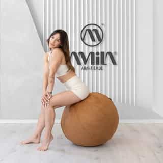 kalyf za topka za gimnastika amila 75sm velureno kafqvo 1 калъф за топка за гимнастика amila 75см велурено кафяво 1