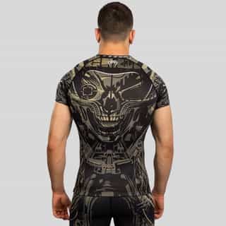 rashguard venum invader short sleeve black sand 2 рашгард venum invader short sleeve black/sand 1