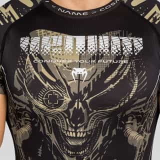 rashguard venum invader short sleeve black sand 3 рашгард venum invader short sleeve black/sand 3