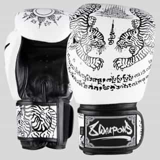 boksovi rykavici 8 weapons sak yant tigers white black 2 боксови ръкавици 8 weapons sak yant tigers white/black 1