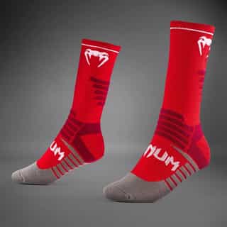 chorapi venum elite performance crew socks – red white чорапи venum elite performance crew socks - red/white